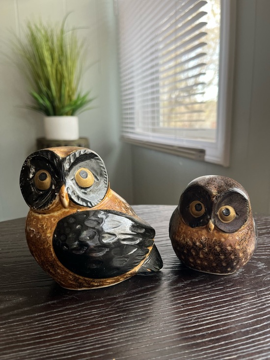 Otagiri Mercantile Co. Other - Vintage OMC Otagiri Mercantile Co. Owl Set Stoneware MCM Style Japan 2 PC